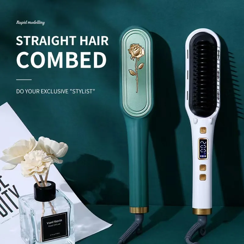 

Negative ion straightening comb LCD does not hurt hair straight curling dual-purpose hair straightener curling iron hair crimper