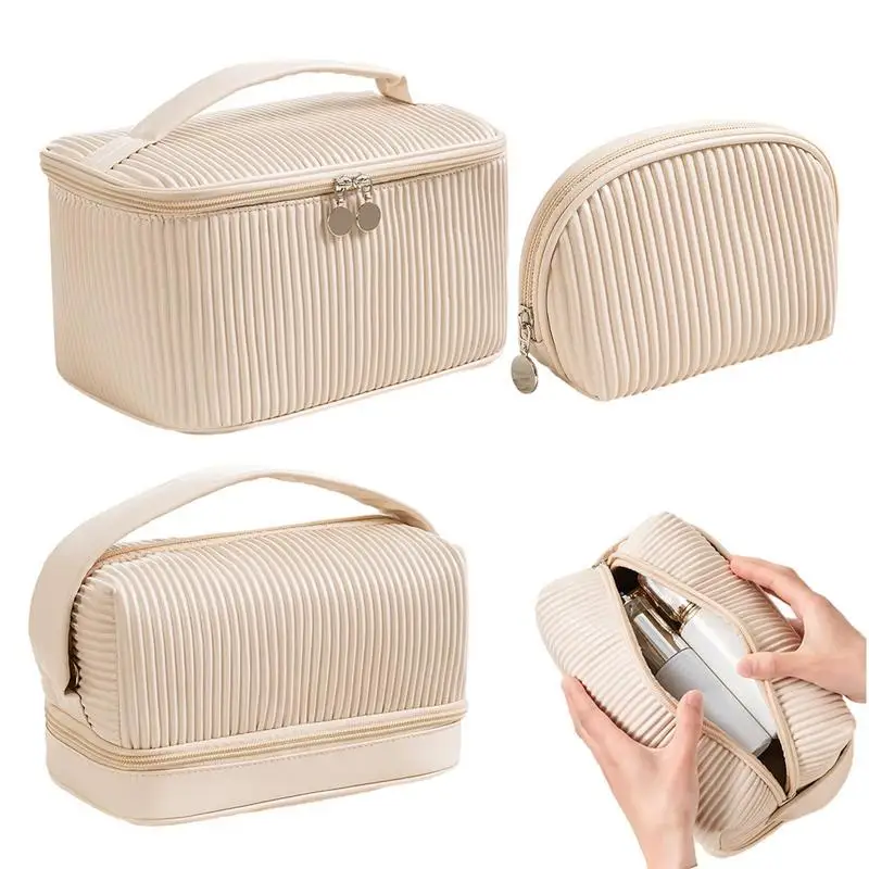 

Travel Toiletry Bag Travel Organizer Pouch For Women Portable Waterproof Makeup Case Organizer With Large Capacity For Skincare