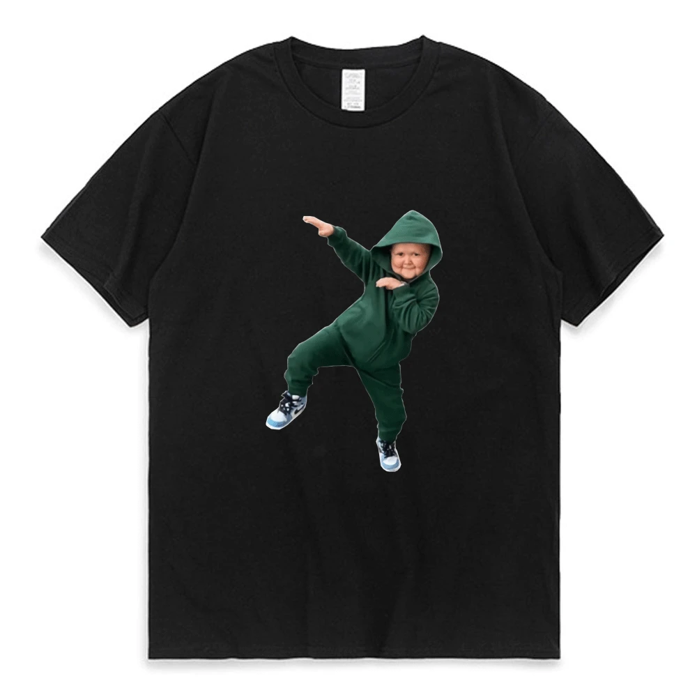 

Hasbulla Fight Meme T Shirt for Men's Clothing Mini Khabib Blogger Print T-Shirt European and American Fashion Black T-shirts