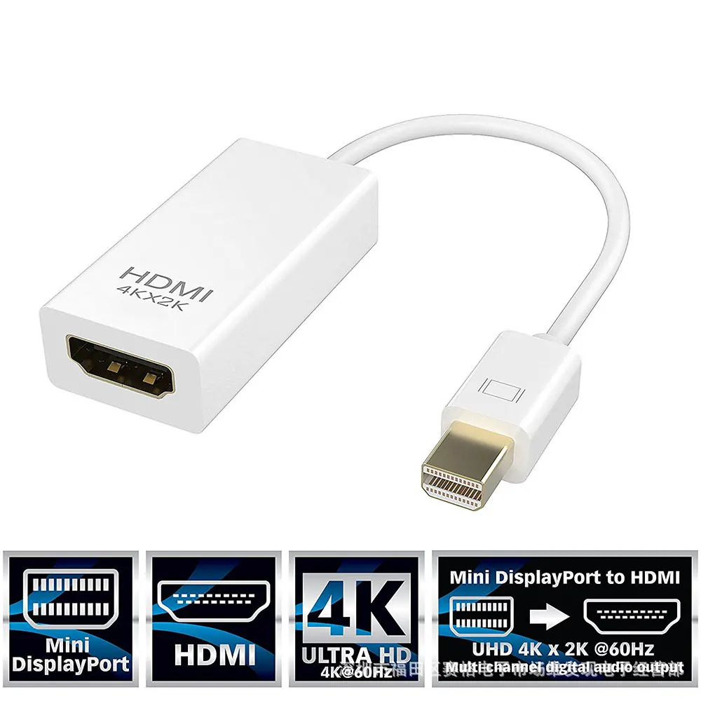 Мини DP Thunderbolt DisplayPort к HDMI-совместимому адаптеру Соединительный конвертер для MacBook