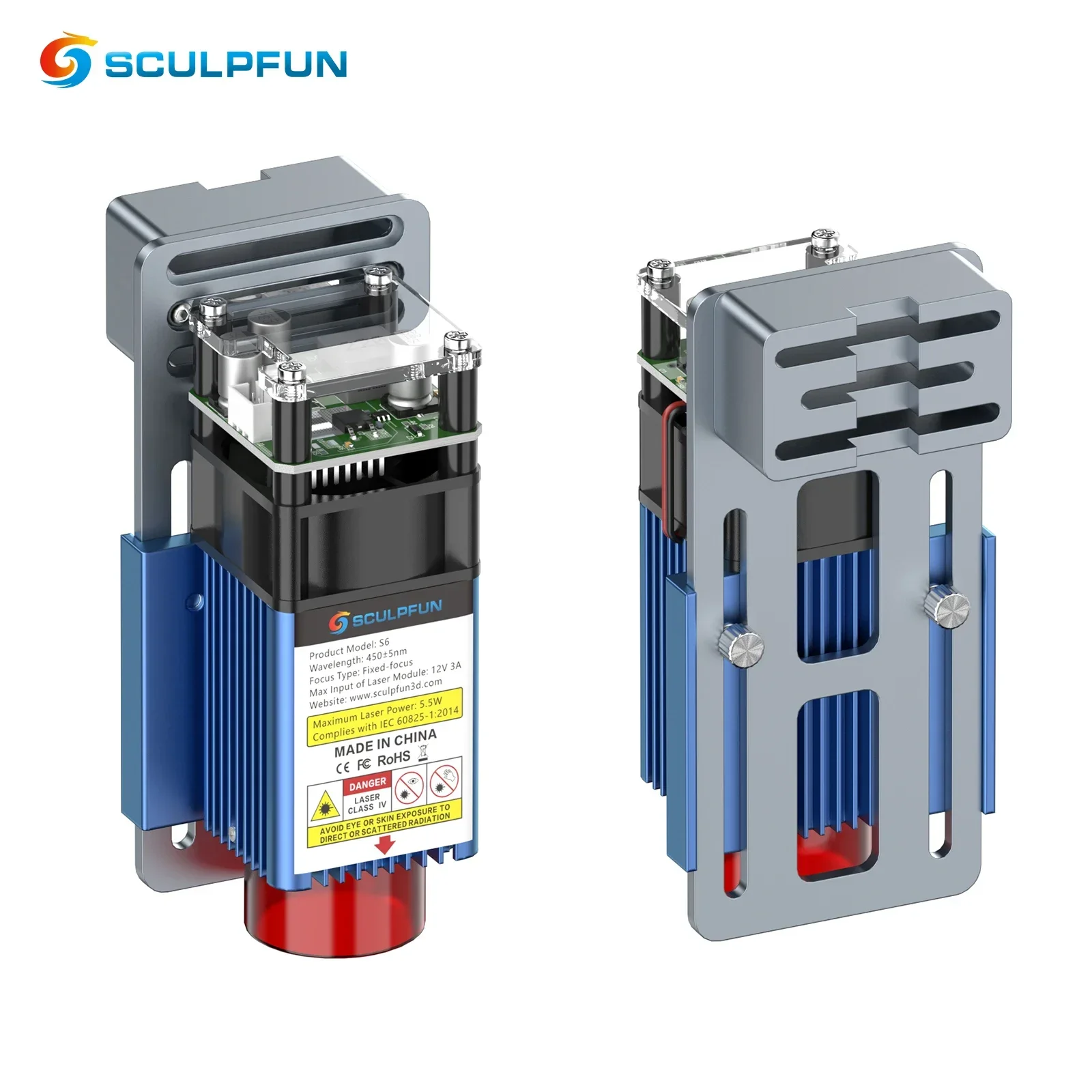 SCULPFUN S6 модуль лазерных гравировальных машин мощность 30 Вт для дерева кожи акрила