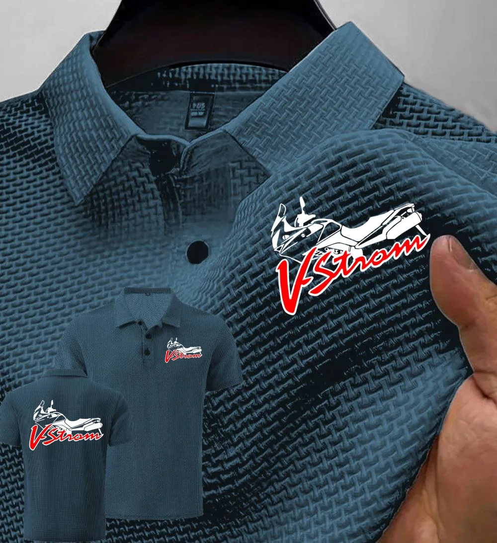 Новые мужские рубашки-поло мотоциклетная футболка V-Strom DL 650 логотип