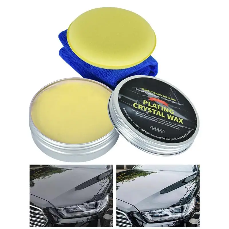 

Paste Wax For Car 200ml Car Polishing Solid Carnauba Wax Multifunctional Car Again Auto Fix Wax Car Scratches Repair Remover