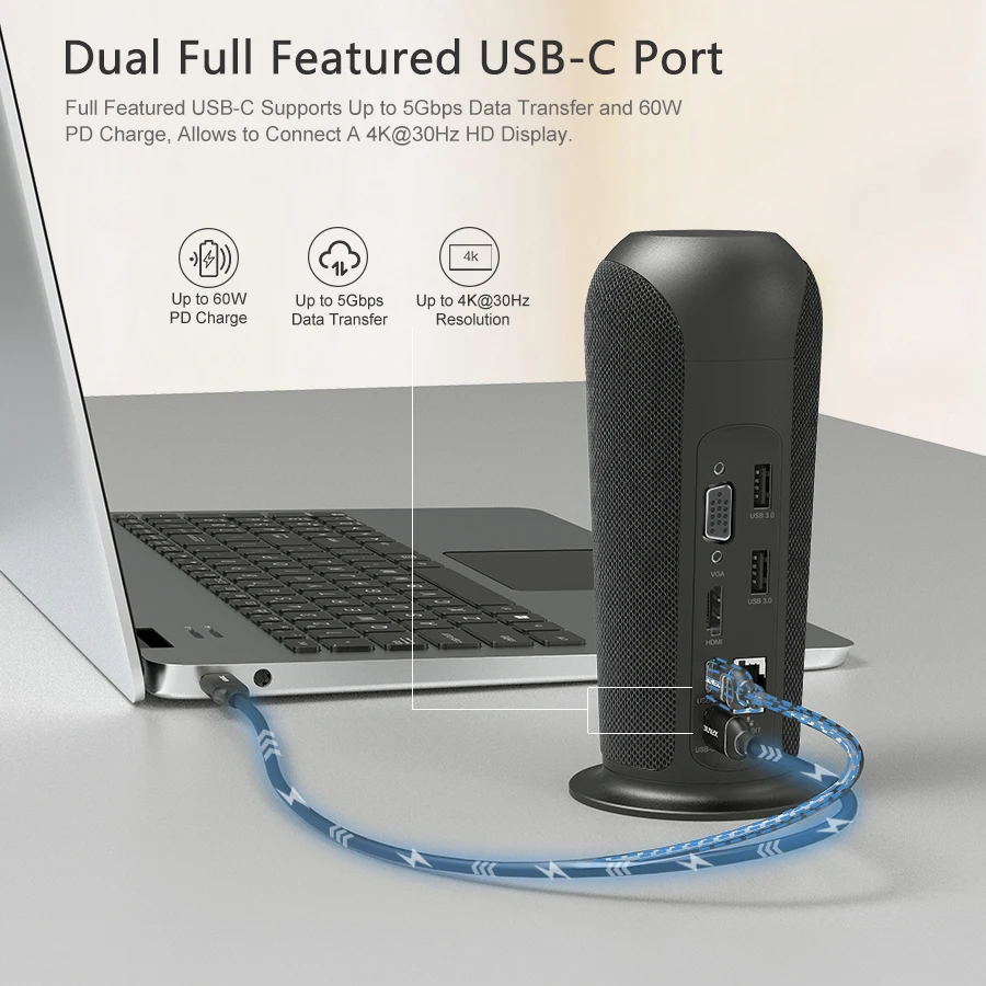 

Док-станция 13 в 1, USB Type-C хаб с двумя HDMI 3USB type-C SD TF AUX RJ45 DC для сотового телефона iPad