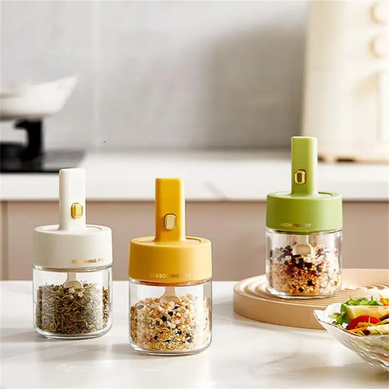 

Spice Jar Sealed Leakproof Telescopic Spoon Oil Pepper Sugar Chicken Powder Bottle Container Accessories Home Kitchen Tools