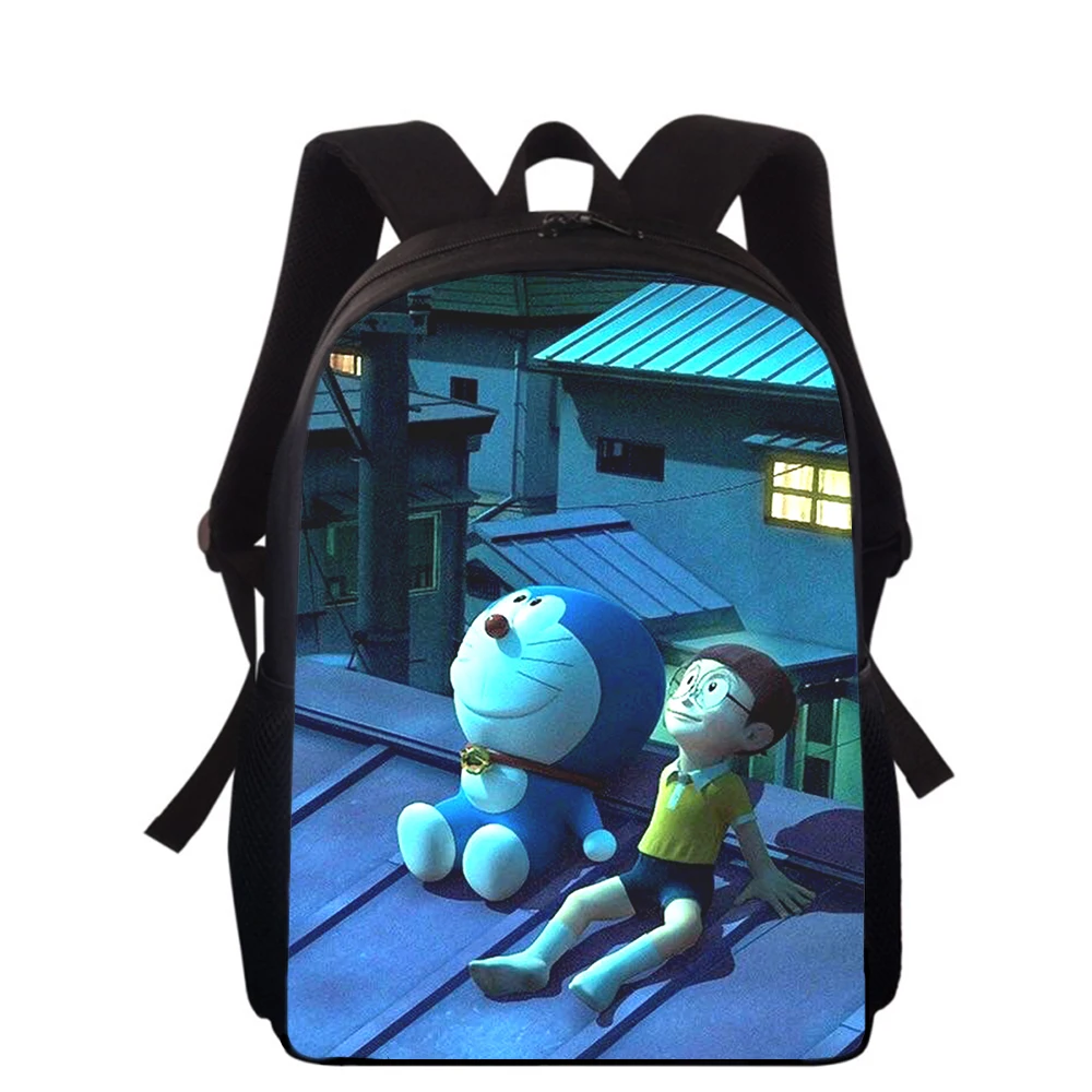 Doraemon Manga Anime 15” 3D Print Kids Backpack Primary School Bags for Boys Girls Back Pack Students School Book Bags