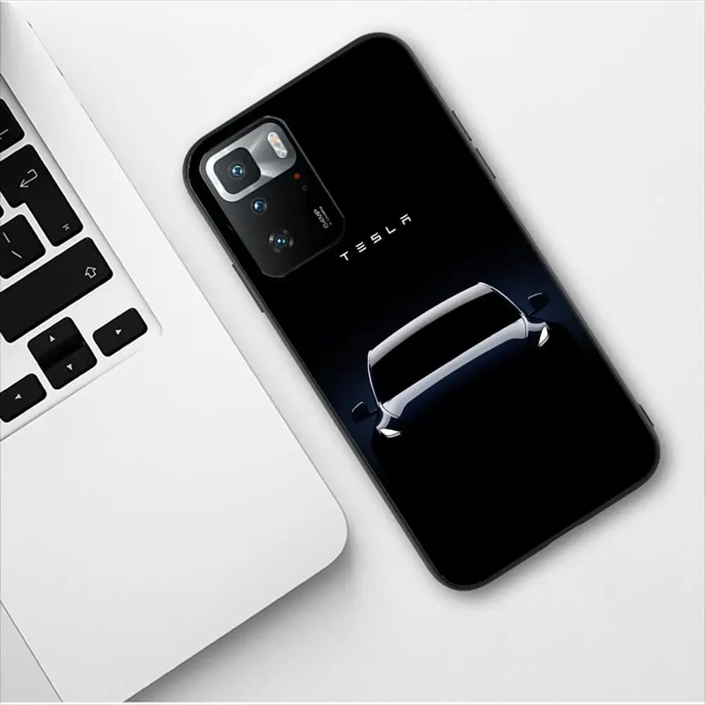 New Energy Car Tesla Luxury Design Phone Case For Redmi 9 9A 7A 10 8A 10A 8 Note 11 10S 7 11S Plus POCO X3 Pro Soft Phone Covers