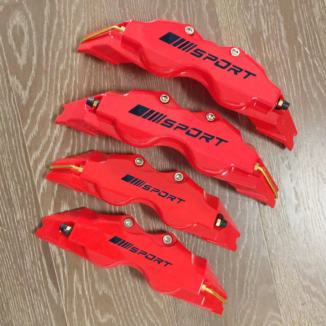 

Чехол из АБС-пластика для суппорта дискового тормоза с черным спортивным/наклейкой с логотипом для Audi Bmw Mercedes Benz, 4 шт., бесплатная доставка