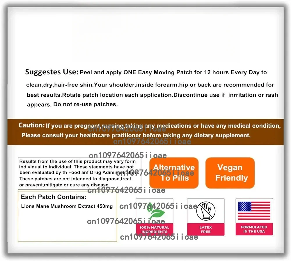 L-Arginine and Saw Palmetto Transdermal Патчи для поддержки более сильного усилителя кровотока