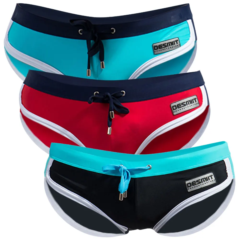 

2pcs Low Waist Mens Swim Briefs Sexy Swimming Trunks Mens Swimwear M-XXL Quick Dry Beach Shorts Triangle Underwear for Male