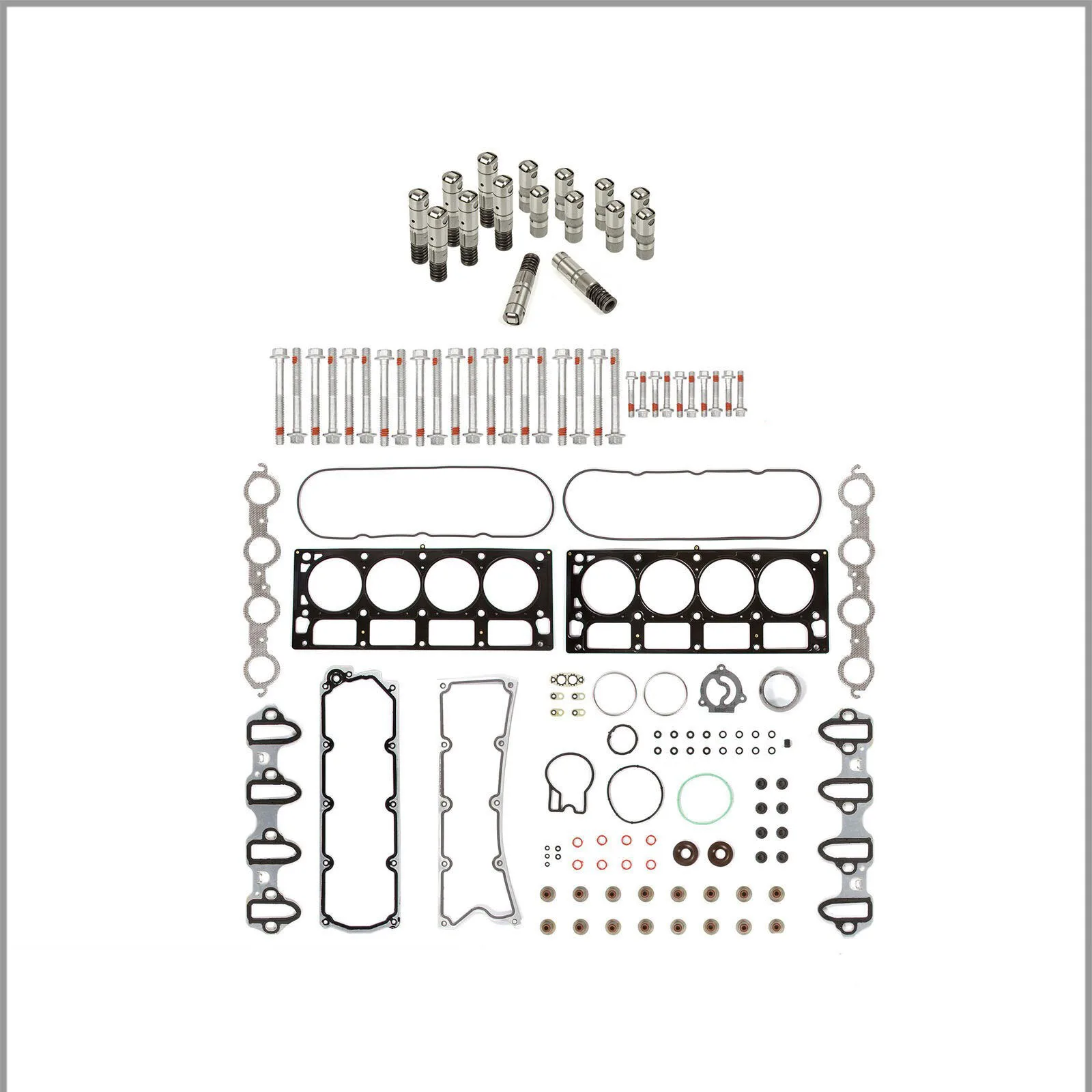 

Head Gasket Set Head Bolts Lifters Fits 05-13 Cadillac Chevrolet GMC Hummer AFM