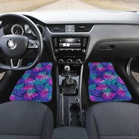 blue green leaves plants floral flowers car floor mats set front and back floor mats for car car accessories