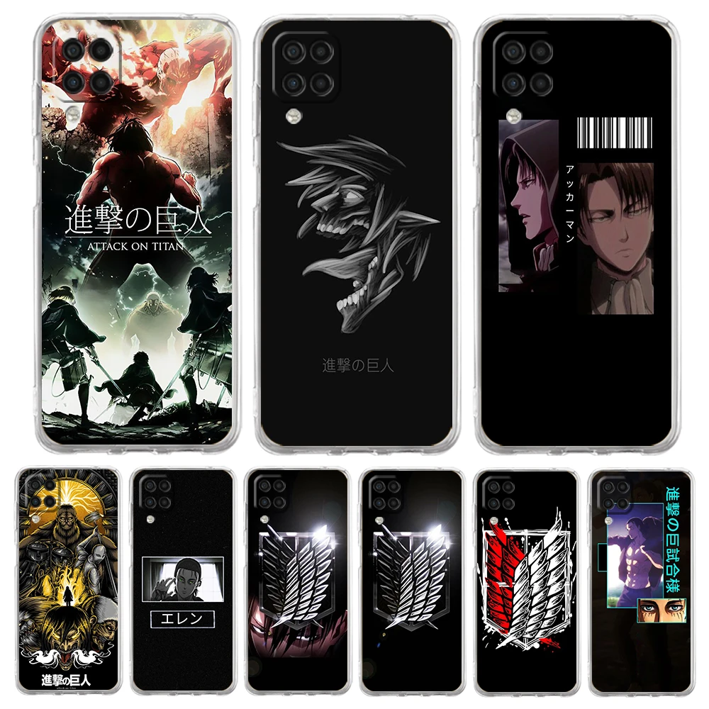 

Gift Attack On Titan Soft Cover for Samsung Galaxy A13 A22 A52S A52 A72 A51 A71 A41 A31 A11 5G Luxury Transparent Phone Case