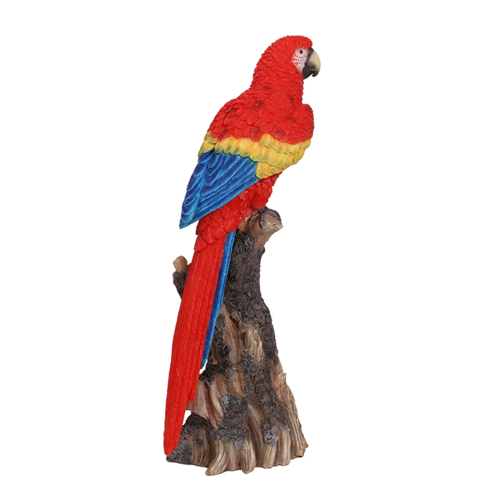 

Resin Solar Outdoor Figurine Parrot Light Red Parrots Animal Sculpture for Lawn Deck Ornaments Housewarming Gift