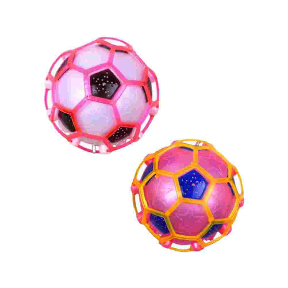 

2 Pcs Glowing Football Kids Musical Toys Bouncy Soccer Mini STEM Educational Toy Plastic Training Football Game Child