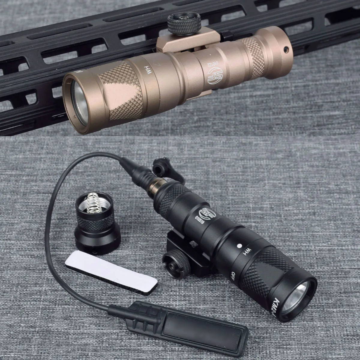 Tactical SF M300 M300V-IR Weapon Gun Infrared Flashlight White IR LED Light Output Remote Tape Tail Switch For Airsoft AR15 M16