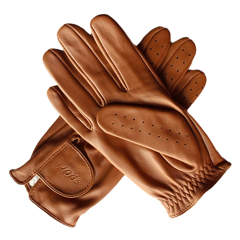 Перчатки мужские из овечьей кожи однослойные кожаные для вождения