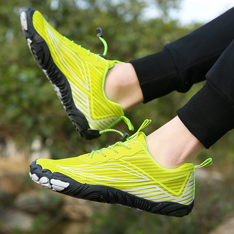 JIEMIAO Quick Dry Hiking Shoes Lightweight Outdoor Climbing Shockproof Jogging Sneakers Men Women Soft Upstream Trekking Shoes