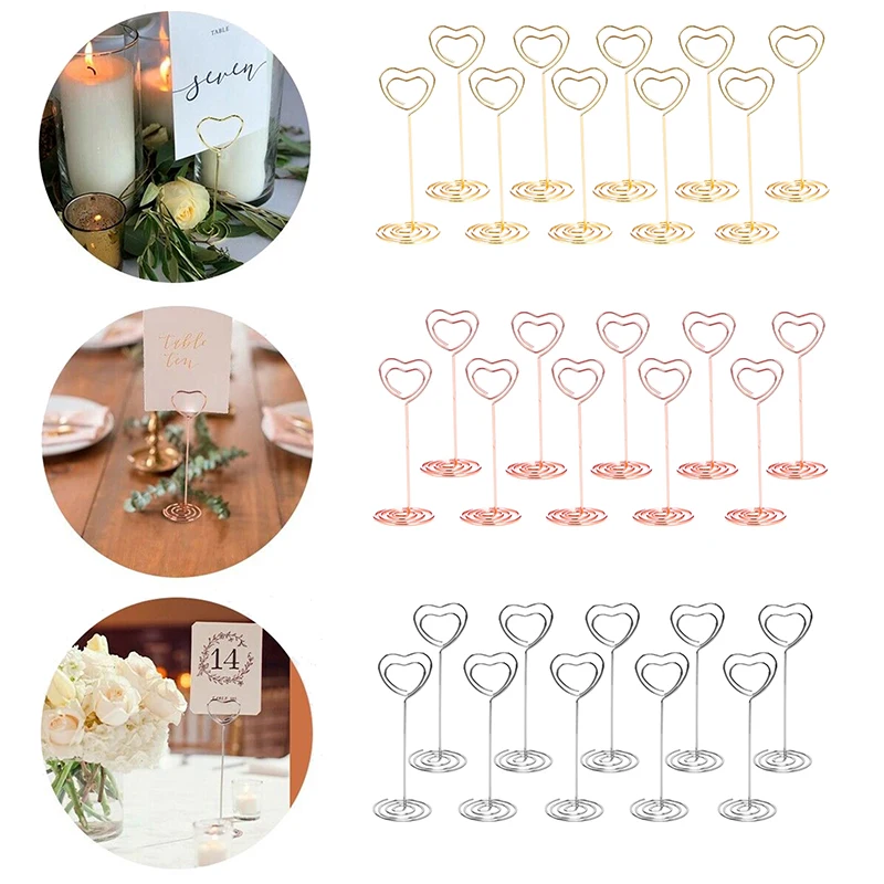 

10/20 шт., держатели для карт в форме сердца