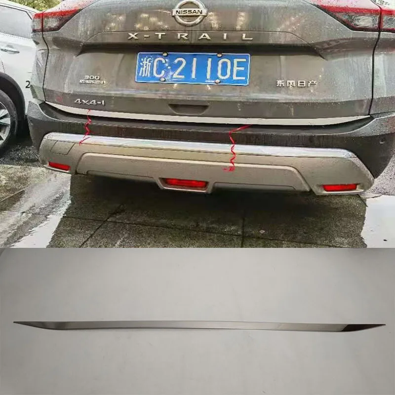 

Car sticker Rear Boot Door Trunk Cover Trim Tailgate Garnish Molding Strip For Nissan X-Trail T32 2021 2022 Car Accessories