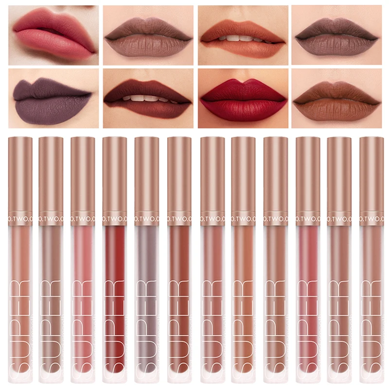 

Velvet Matte Nude Liquid Lipstick Multi-color Waterproof Lip Glaze Long Lasting Lip Gloss Red Lip Tint Beauty Lip Cosmetic