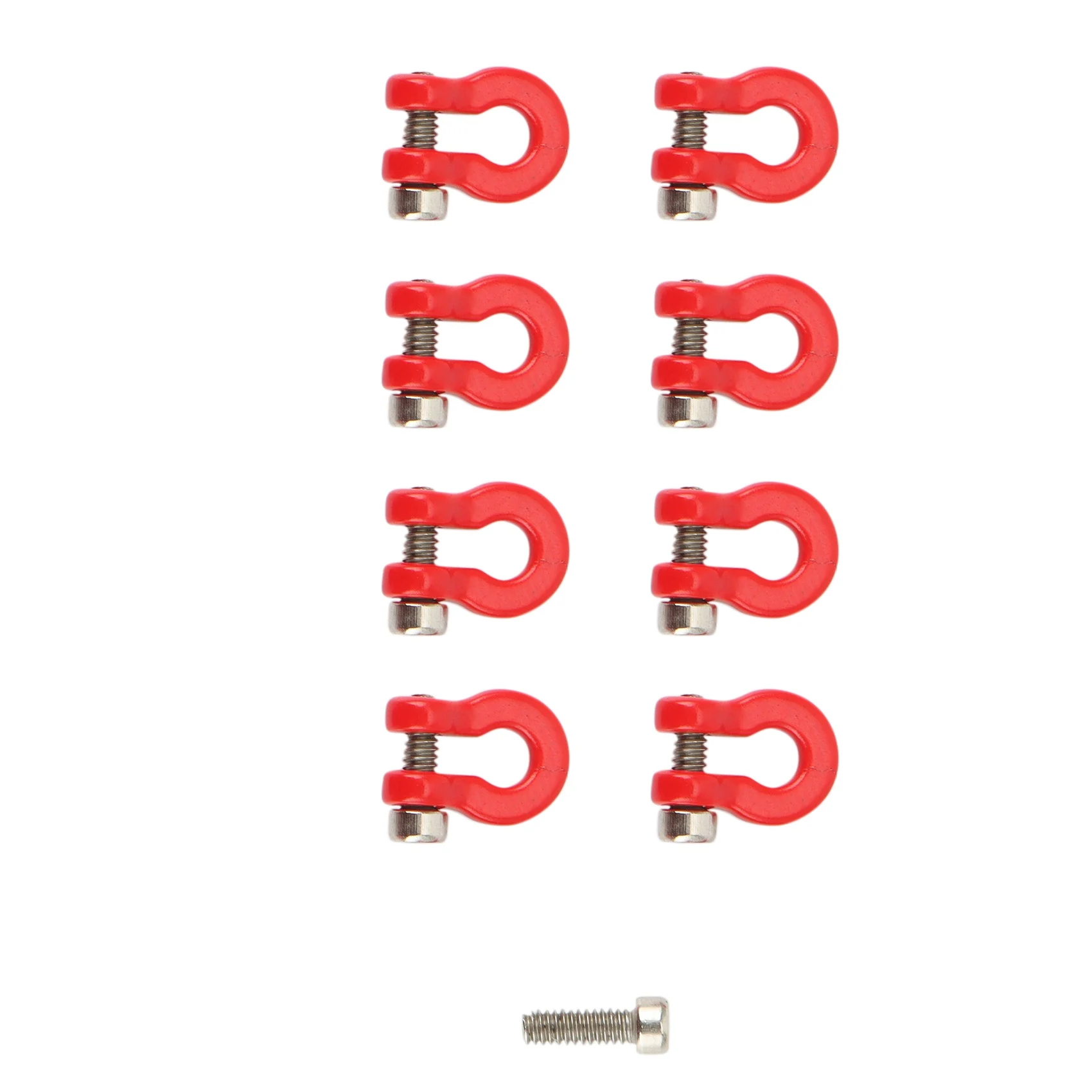 

8Pcs Metal Bumper Trailer Hook Tow Shackle Rescue Hook for 1/24 RC Crawler Car Axial SCX24 Upgrade Parts Accessories