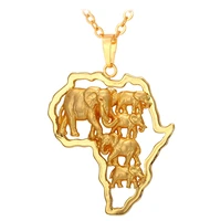 collare african map elephant necklaces pendants goldsilver color wholesale africa lucky men jewelry necklace women p147