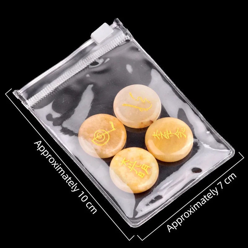 4 шт./компл. Рейки натуральный камень целебный кристалл слова резная энергия