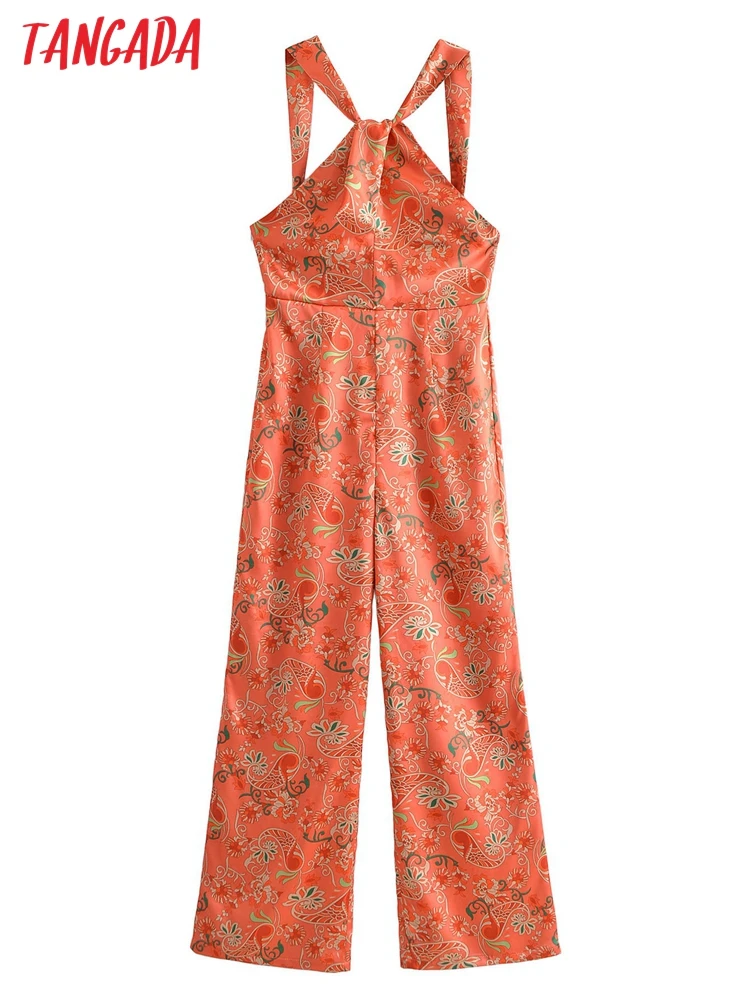 

Женский комбинезон на бретелях-спагетти, с цветочным принтом