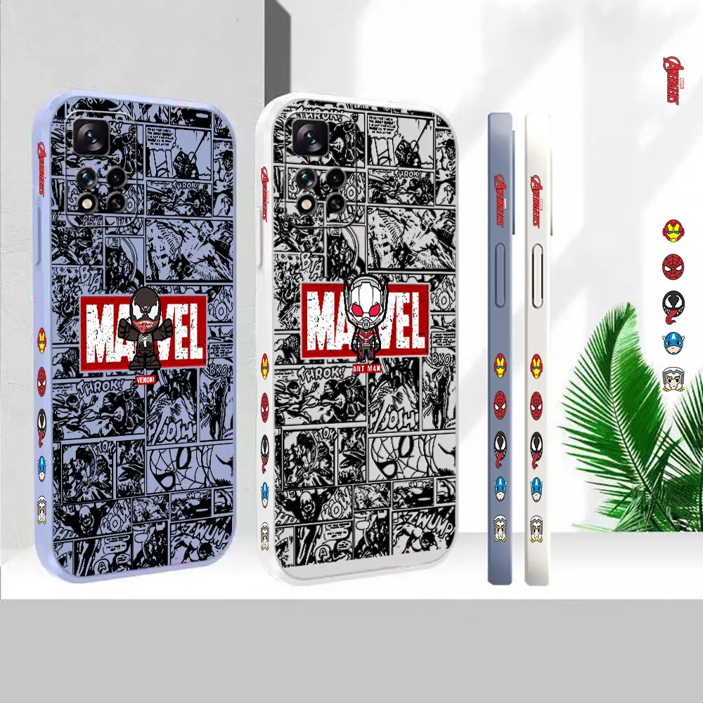 

Liquid For Redmi Note 12 11 11T 11R 11E 11S 11T 10 10T 9 9S 9T 8 7 7S Pro Plus Max Cover Marvel Comics Venom Ant Man Case Funda