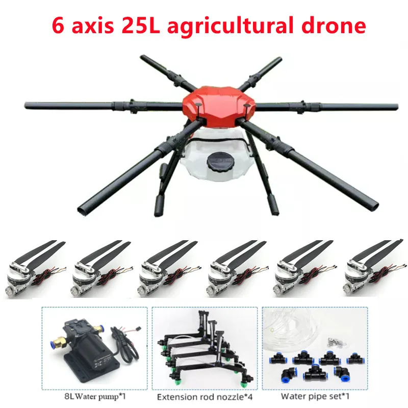 

NEW SA625 25L 25kg agricultural spray drone frame with six axis 1850mm wheelbase with Hobb ywing14S X9 power system kit