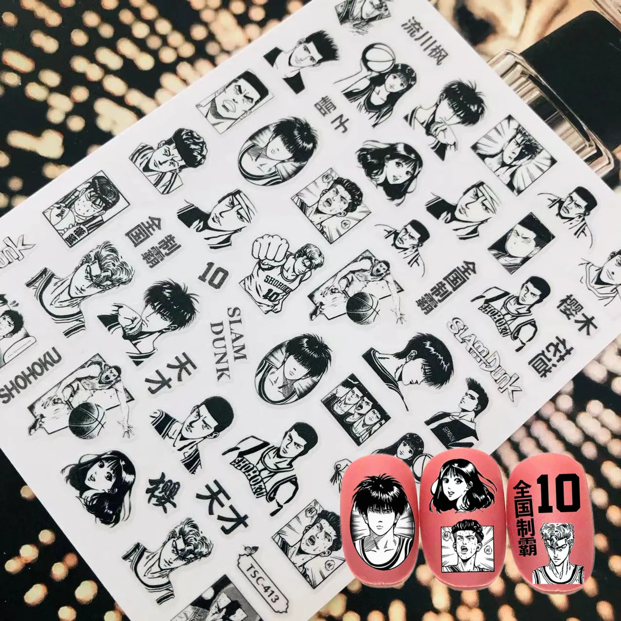 

Newest Anime Chiikawa Little Cute TSC-426 3d Nail Art Stickers Decal Slider Template Diy Nail tool Decorations Slider