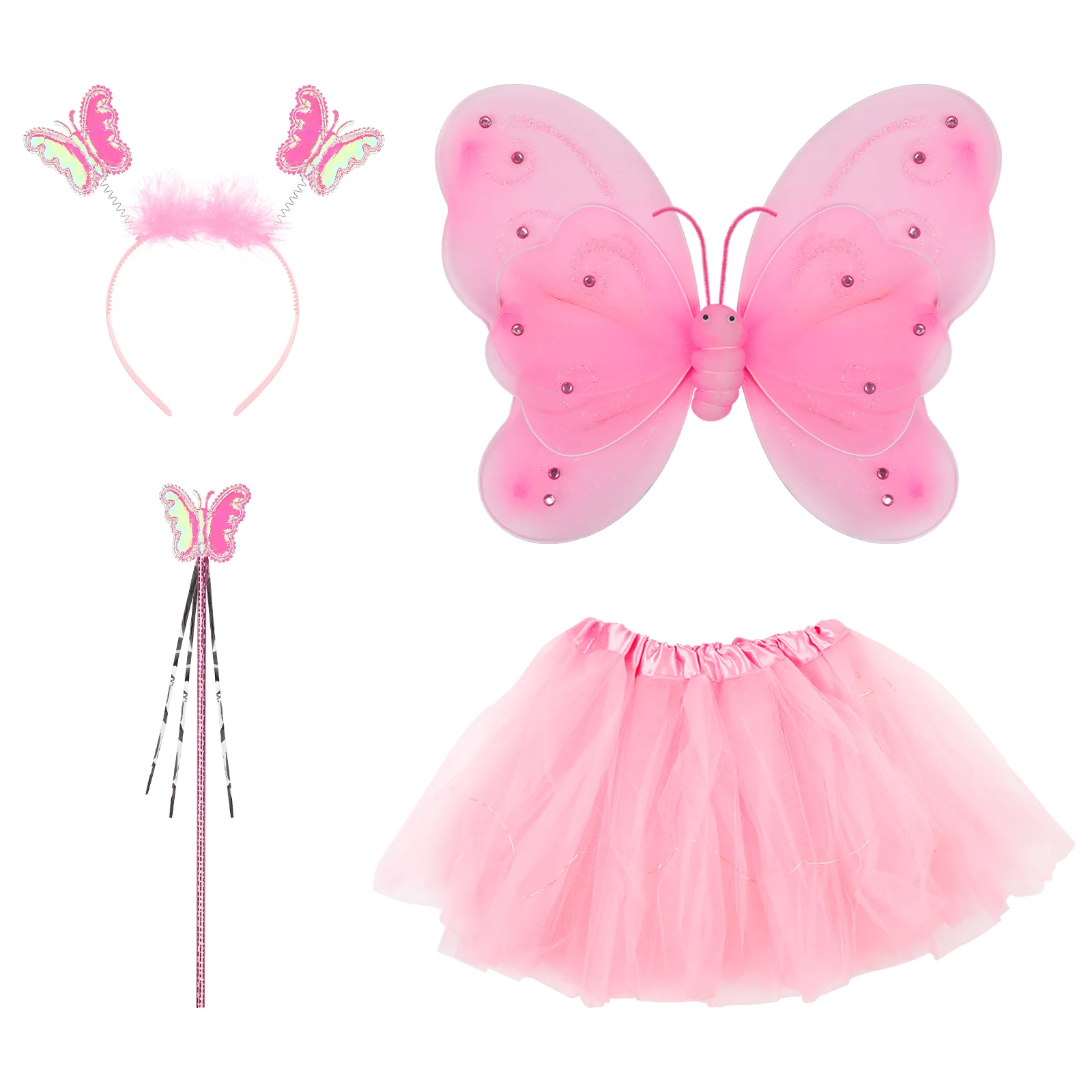 

Children's Clothing Wings Costume Fairy Tutu Dress Skirt Butterflies Fabric Toddler Girls