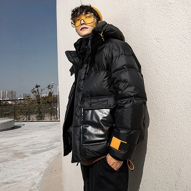 New Winter Men's Jacket Down Jackets White Duck Down Superheat Coats Parka Short Tops High End Luxury Designer Clothing Brand