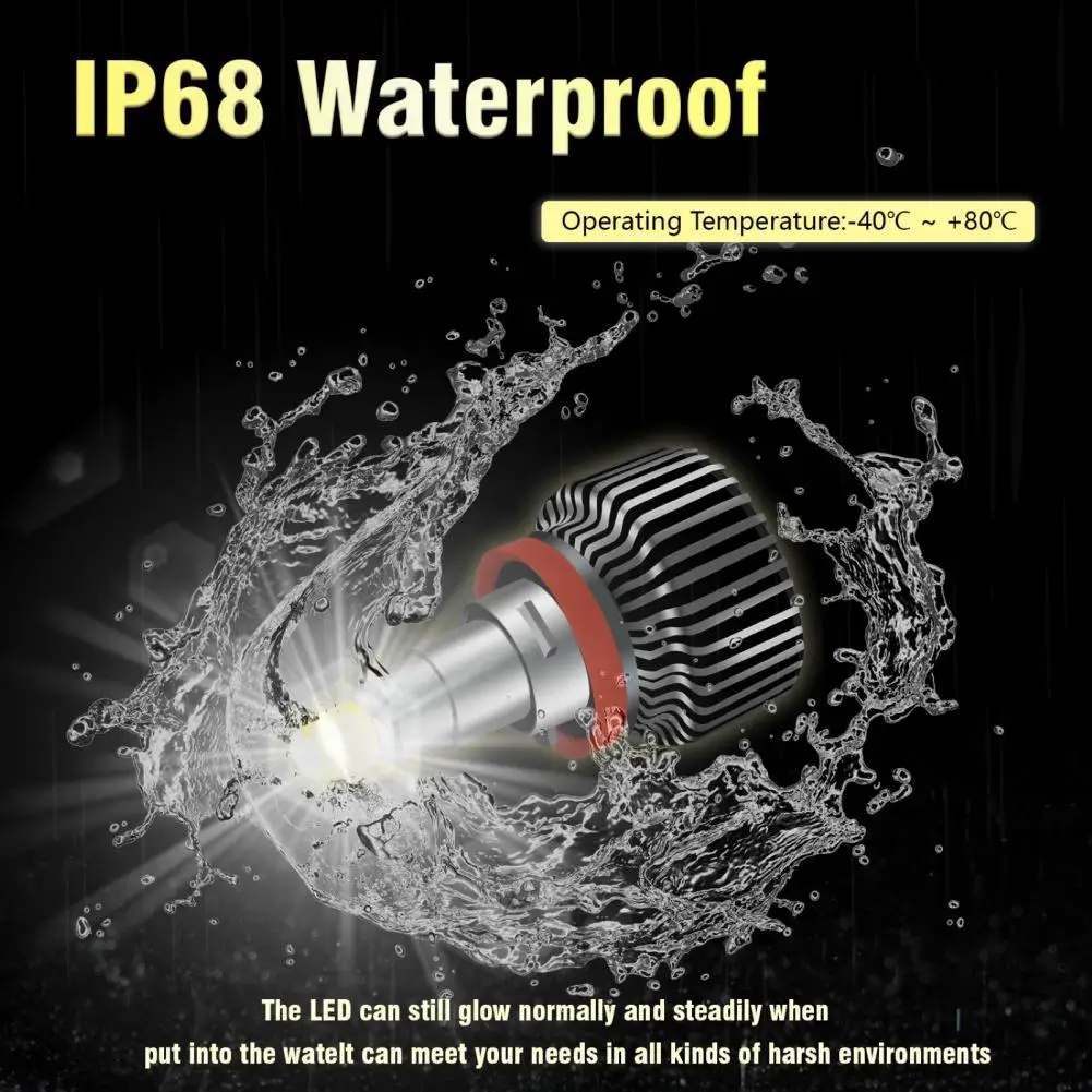 

Car Headlight 360 Degree Illumination IP68 Waterproof Multiple Uses H4 H7 9005 LED Headlight LED Headlight for Automobile