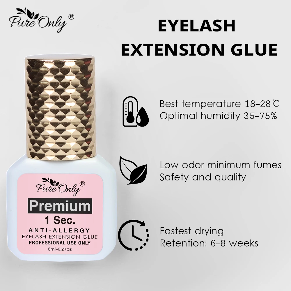 8 мл Профессиональный антиаллергенный клей для наращивания ресниц 1S