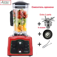 8 blades 3hp 2200w blender heavy duty commercial timer blender mixer juicer food processor ice smoothies bpa free