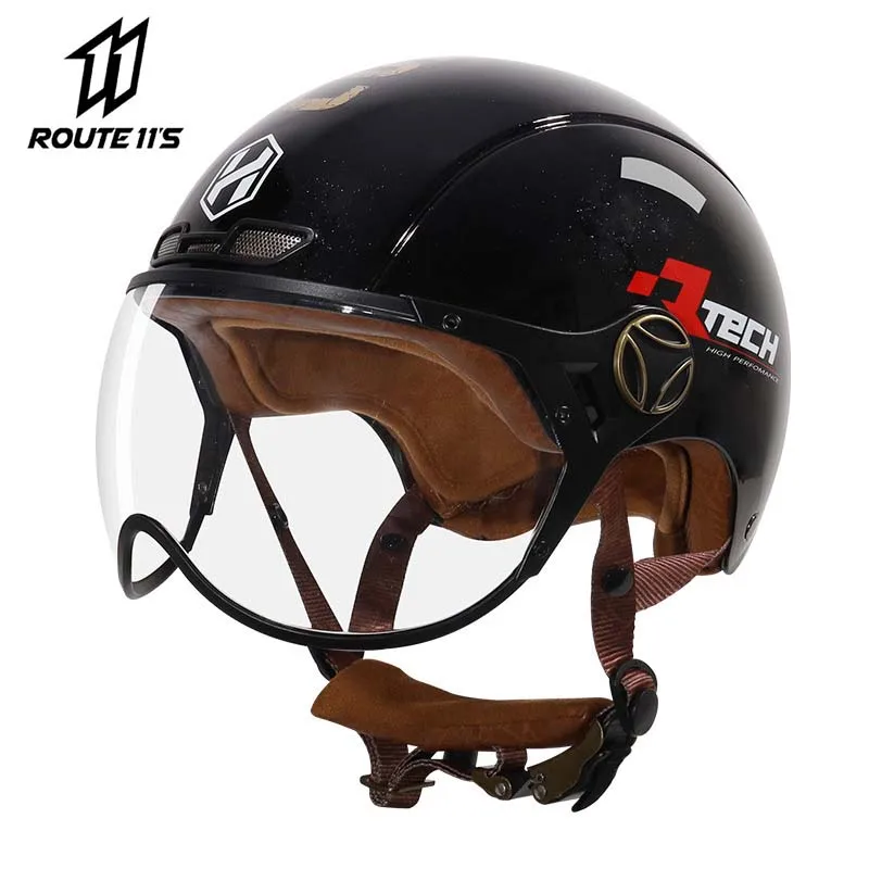 

Motorcycle Helmet Breathable Cascos Para Moto Retro Vintage Scooter Helmet Summer Outdoor Sun Protection Half Face for Men Women