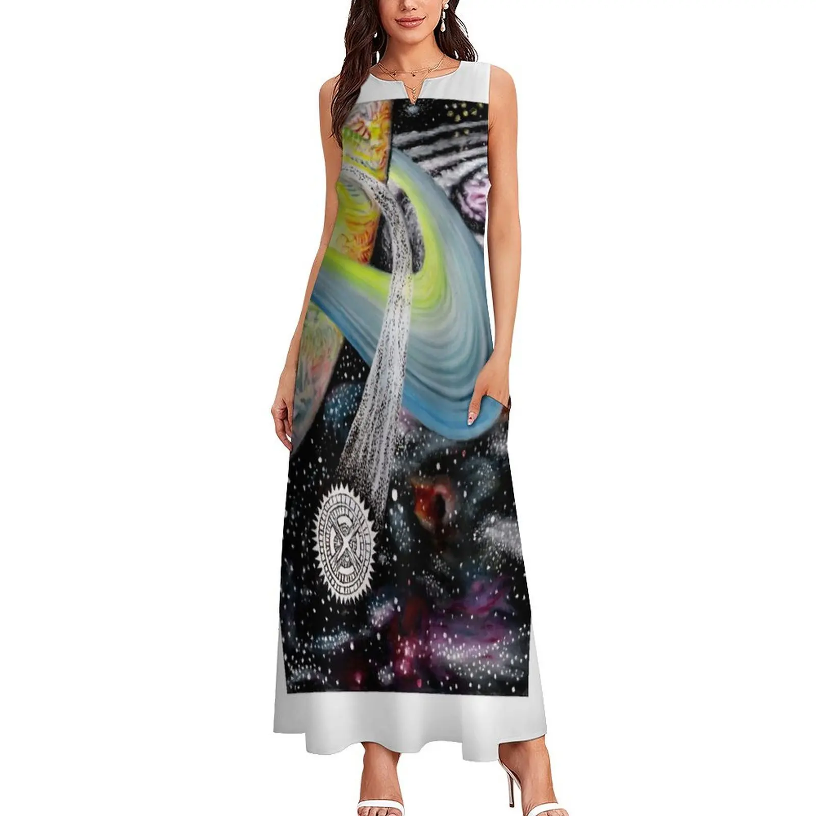 Aquari Фиолетовое платье из полиэстера