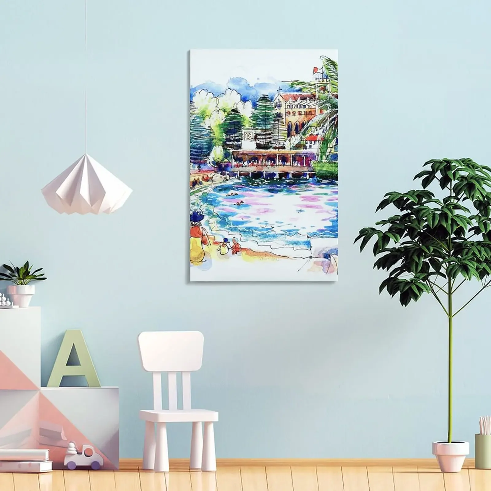 Manly Cove to the wharf Холст Картина плакат эстетический аниме постеры