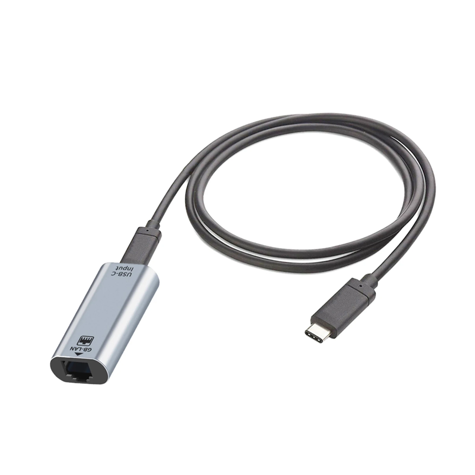 

1m Type-c To Gigabit Ethernet Adapter Wired Network Card Mini Portable Aluminum Easy Use Computer Accessories Gaming High Speed