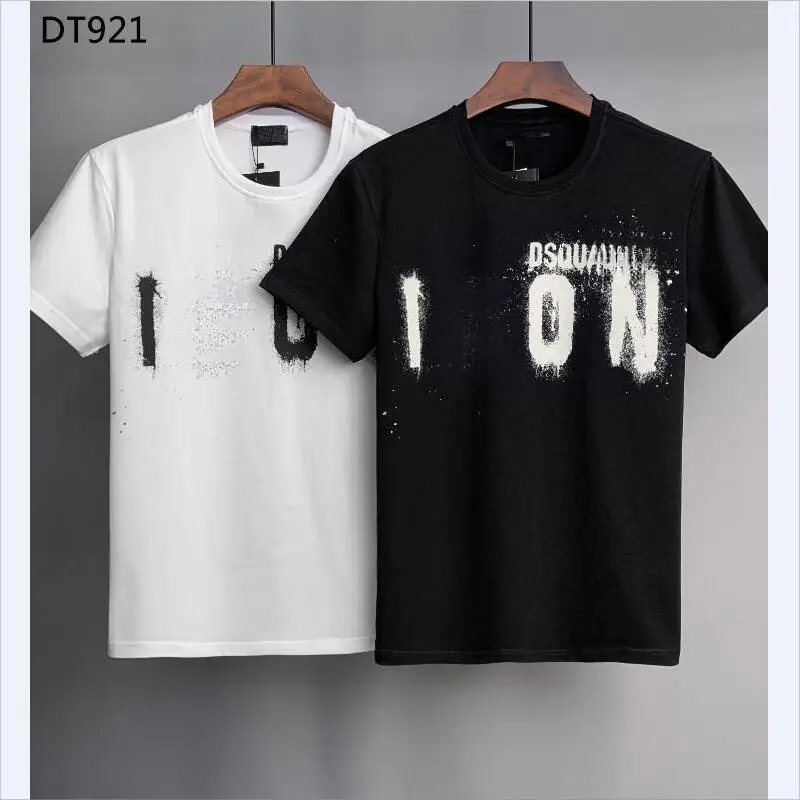 

Fashion Trend Men's Letter Printing Round Neck Short Sleeve Shirt Spring Summer T-shirt Top DT921