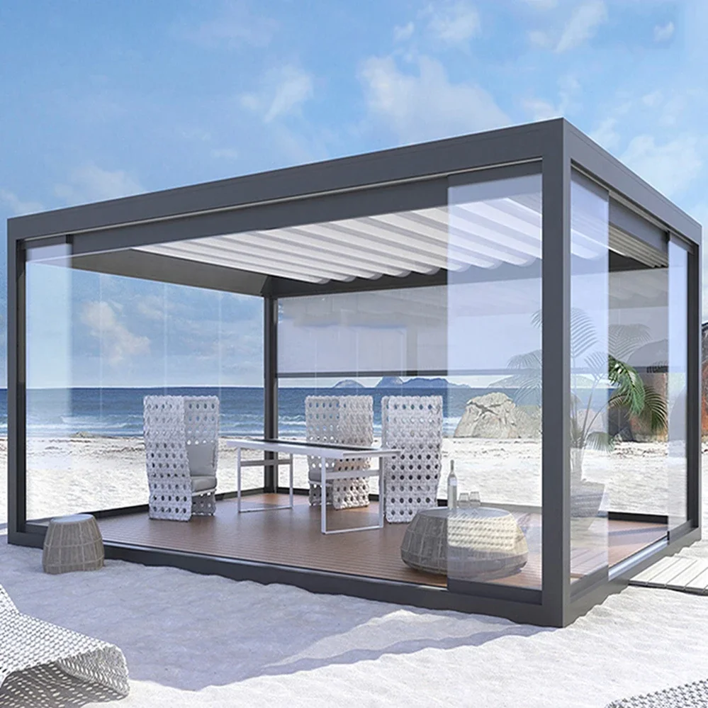 Ветрозащитная водонепроницаемая беседка для улицы биоклиматическая