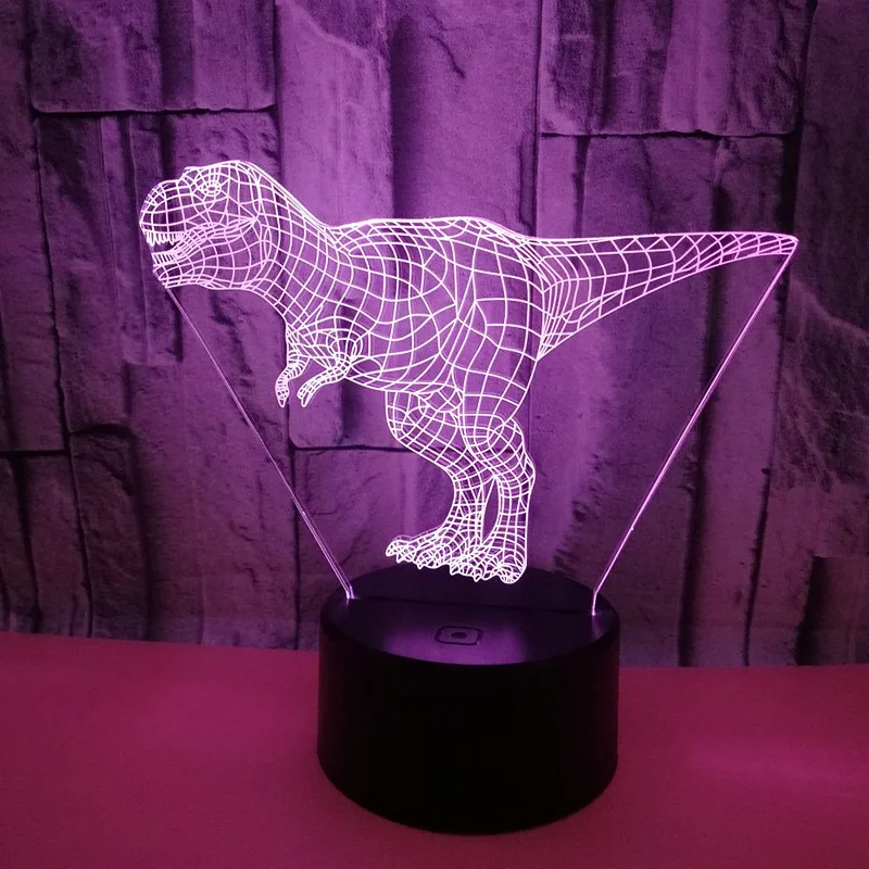 

Bedroom Decoration Dinosaur LED Light 3D Acrylic Lamp Color Transformation Children's Birthday Gift Home Furnishing Decoration