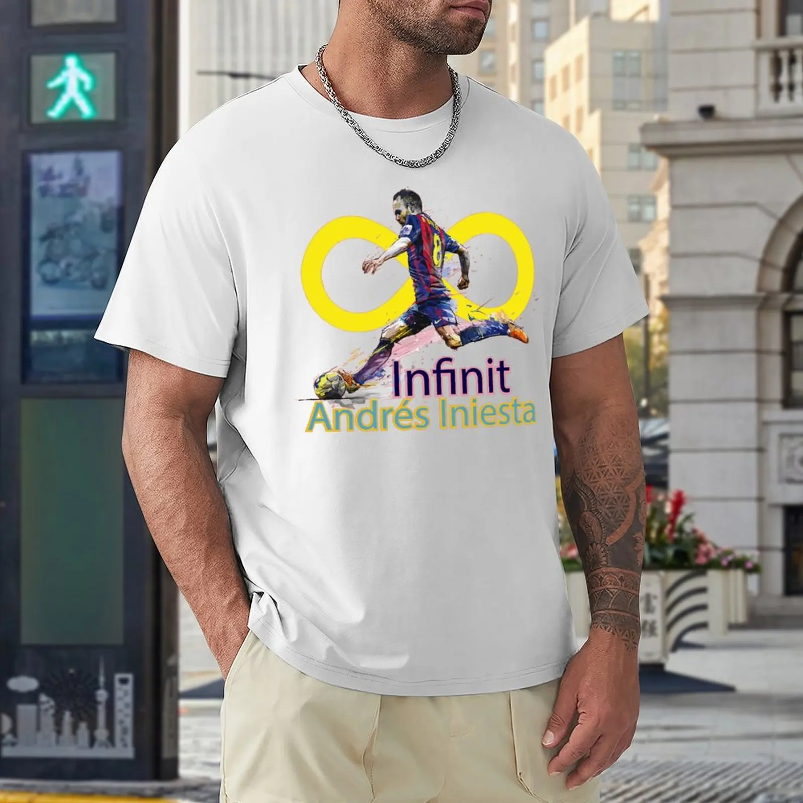 

Andress And Iniestas Spain 8 Soccer Team Campaign Champion Graphic Tees top Quality Leisure USA Size