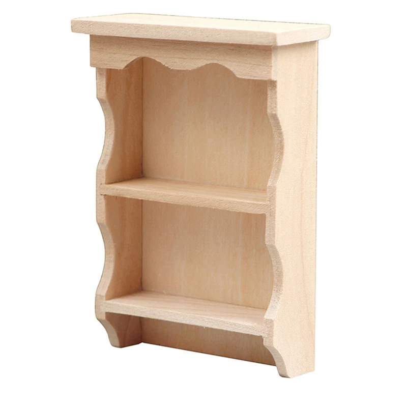 

1:12 Dollhouse Miniature Furniture Wooden Cupboard Kitchen Wall Cabinet Hanging Cabinet Bookcase Dollhouse Decor Toy