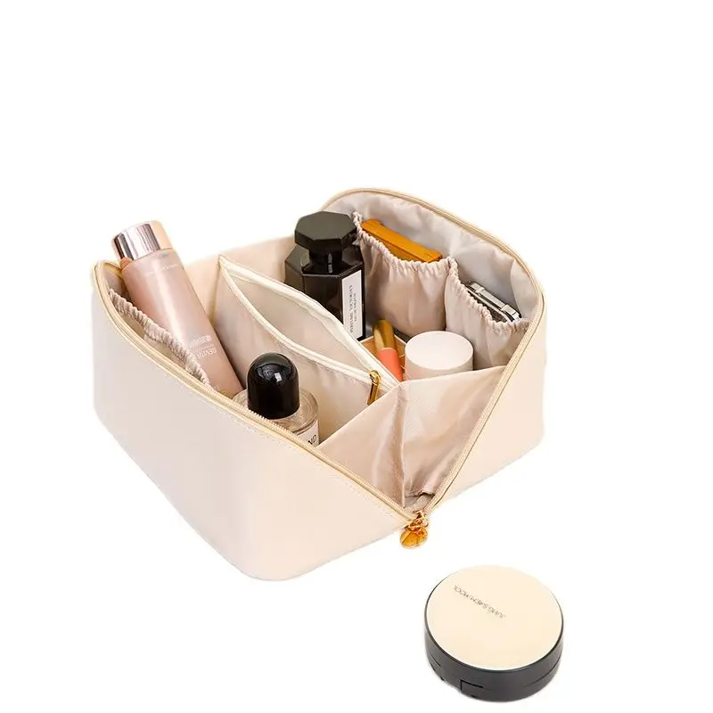 Multifunctional Makeup Bag for Easy Access Travel Portable Cosmetic Case Travel Toiletry Wash Storage Organizer