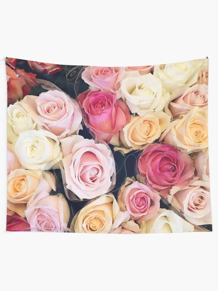 Гобелен с французскими розами украшение на стену японское искусственное для