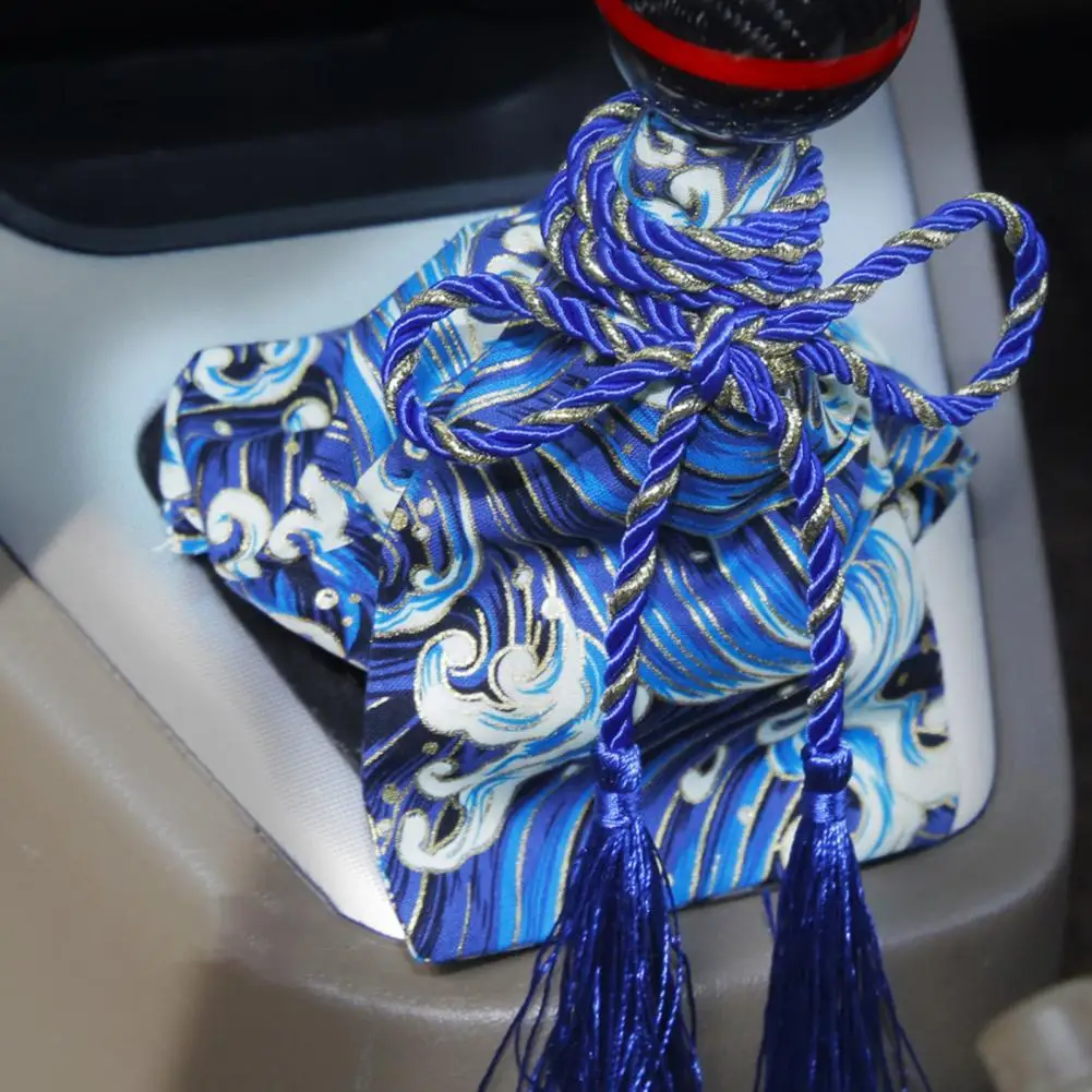 

Shift Knob Cover Ancient Scratch-resistant Fabric Japanese Antiquity Element Shift Boot Car Interior Accessories