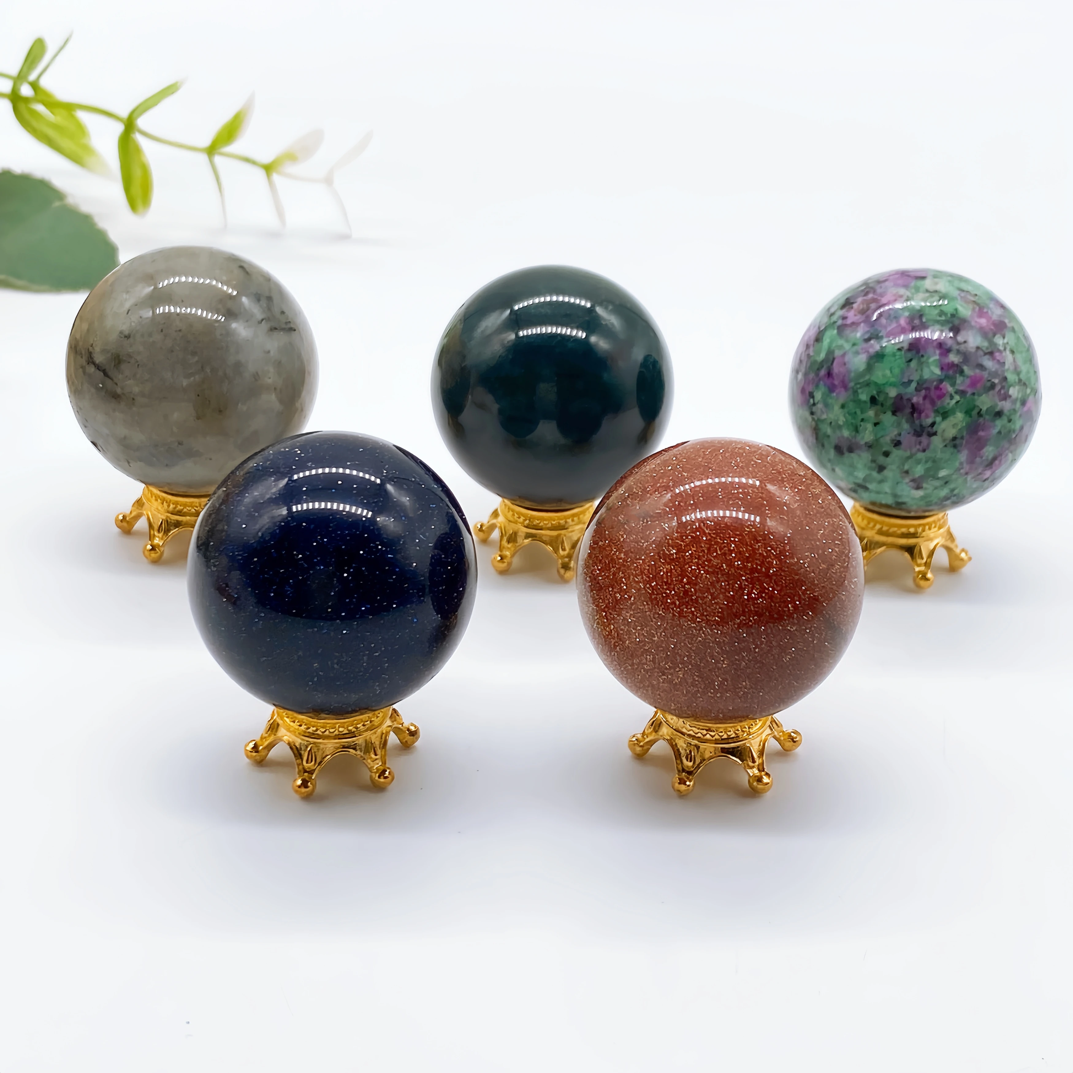 30 мм натуральный аметист лазурит красная яшма сфера кристалл тигровый глаз